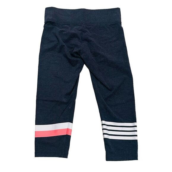 10/$25🦋 Victoria's Secret Dark Blue Ankle Pants w/ Coral/White Stripes - Medium - Picture 2 of 13